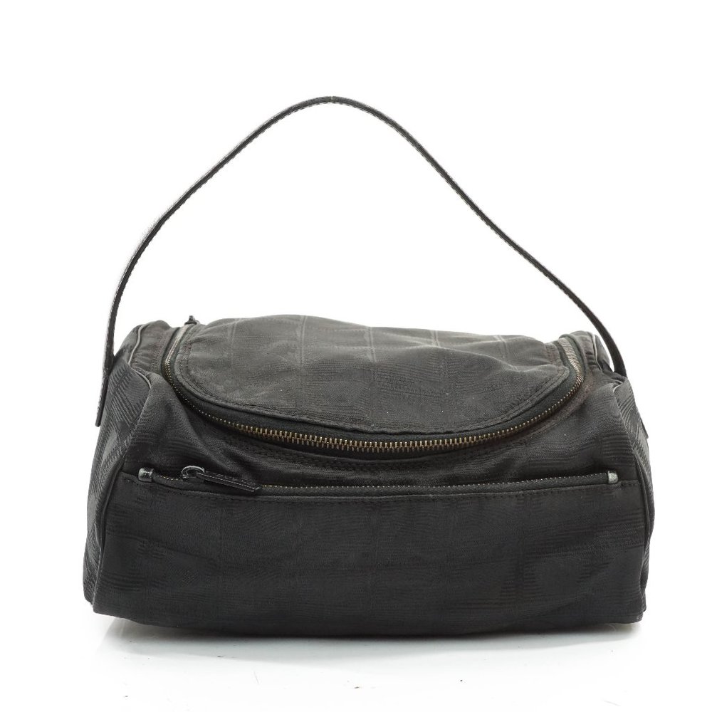 Auth Chanel Cosmetic Pouch Nylon Black #13612C96 - Picture 1 of 14